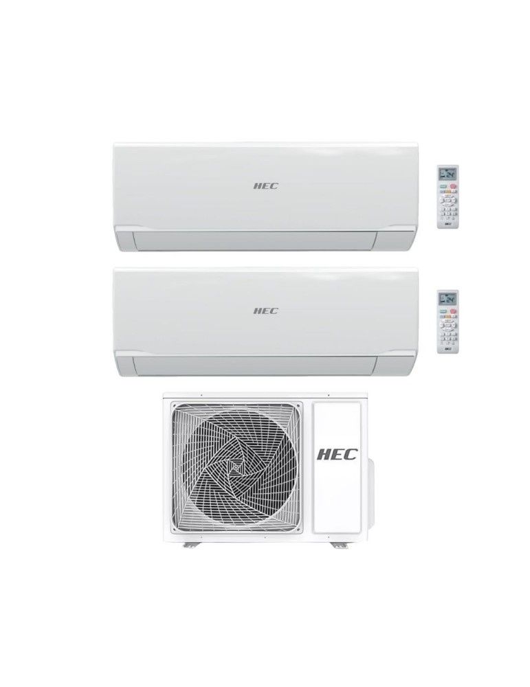 Hec by Haier Climatizzatore Dual Split Serie Tide R 9+12 2HEC50RECO-OUM Inverter Wi-Fi R-32 Classe A++