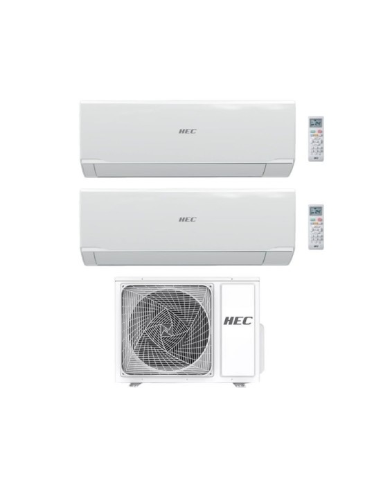 Hec by Haier Climatizzatore Dual Split Serie Tide R 9+12 2HEC50RECO-OUM Inverter Wi-Fi R-32 Classe A++
