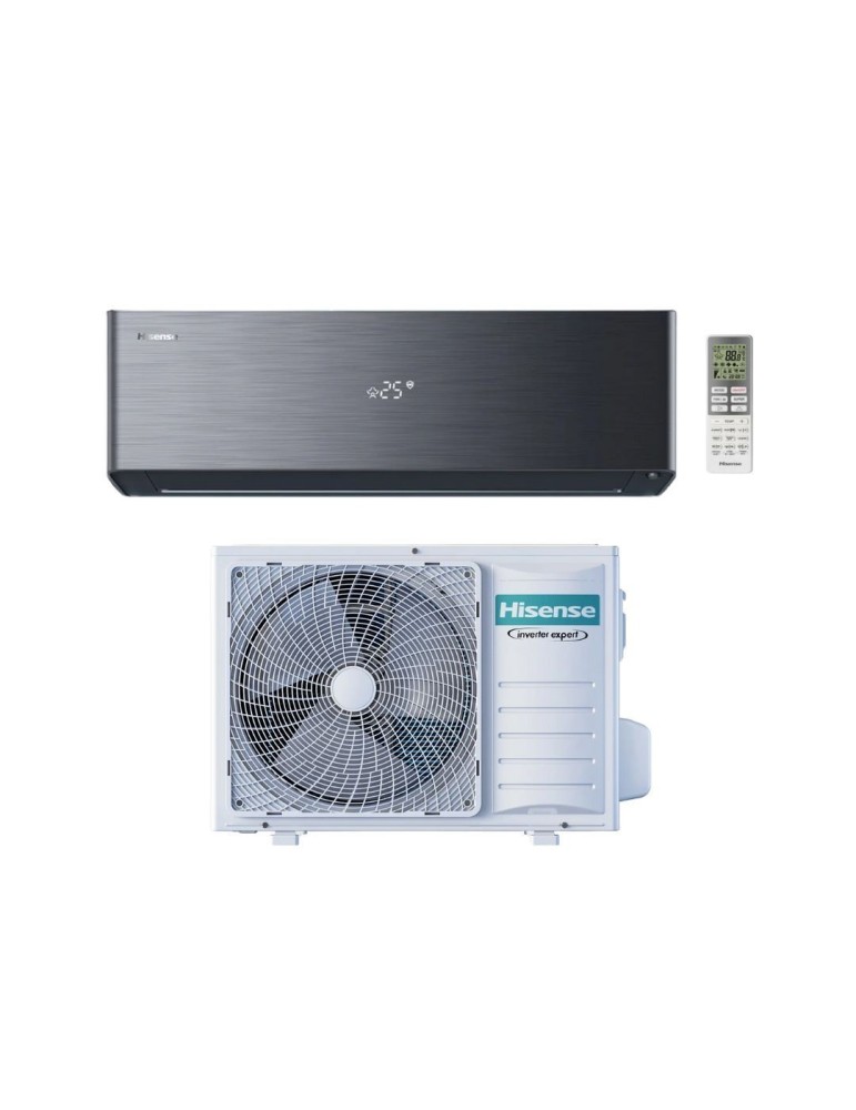 Hisense Climatizzatore Monosplit Energy Pro X Black 12000 btu QH35XV4BG Inverter R-32 Wi-Fi Classe A+++