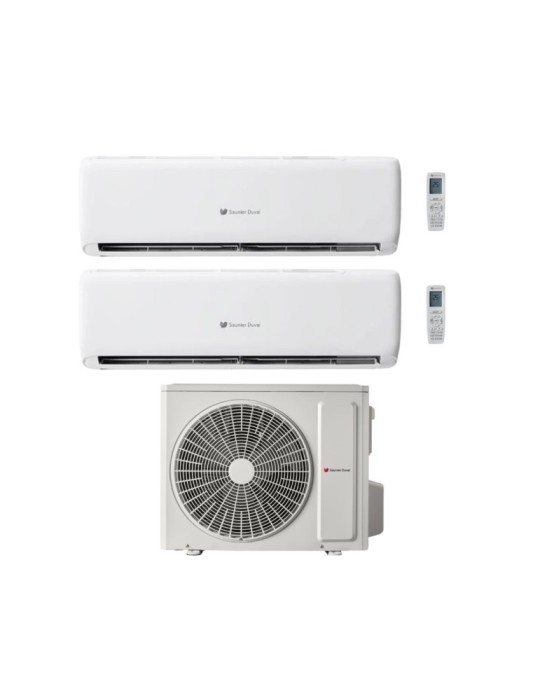 Hermann Saunier Duval Climatizzatore Dual Split VivAir Lite 12+18 Btu con SDH1-070MNA3O Inverter R-32 WiFi Classe A