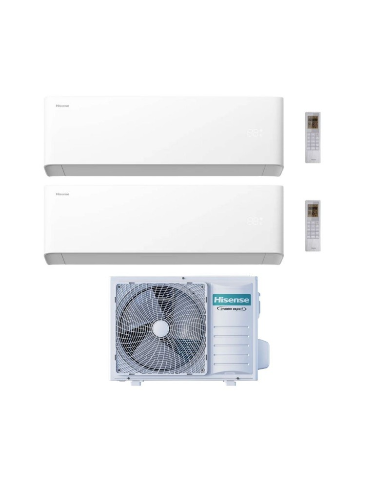 Hisense Climatizzatore UNI HB Dual Split 18+18 con 3AMW72U4RJC Inverter Wi-Fi R-32 Classe A++