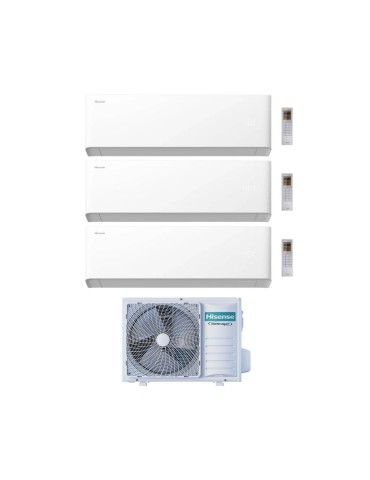Hisense Climatizzatore UNI HB Trial Split 7+7+9 con 4AMW81U4RJC Inverter Wi-Fi R-32 Classe A++