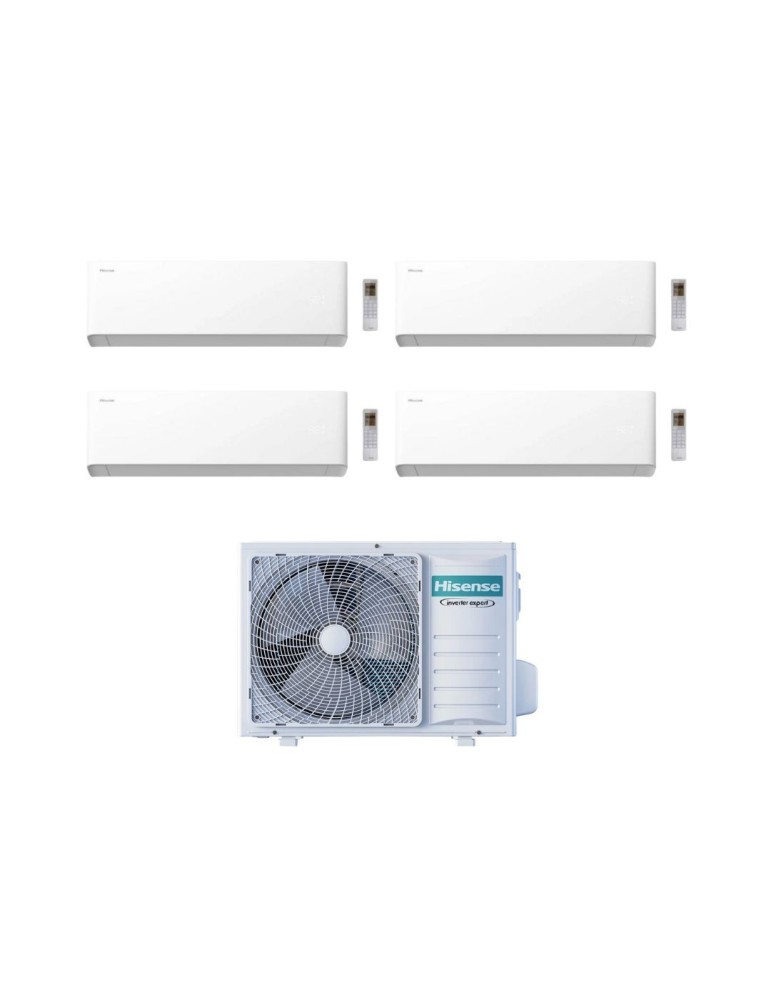 Hisense Climatizzatore UNI HB Quadri Split 9+9+9+12 con 4AMW81U4RJC Inverter Wi-Fi R-32 Classe A++