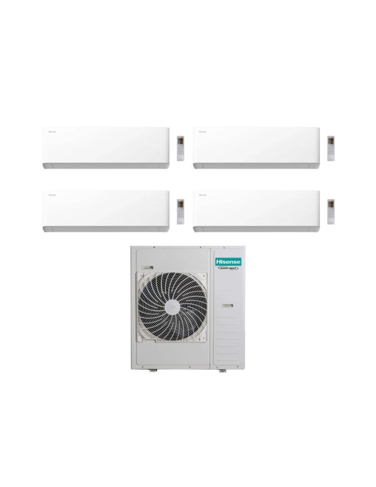 Hisense Climatizzatore UNI HB Quadri Split 7+7+9+18 con 5AMW125U4RTA Inverter Wi-Fi R-32 Classe A++