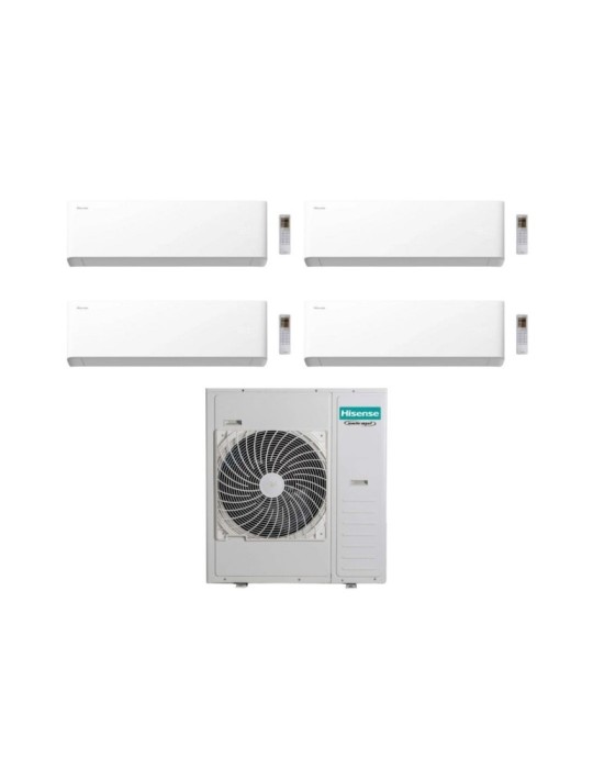 Hisense Climatizzatore UNI HB Quadri Split 7+7+9+18 con 5AMW125U4RTA Inverter Wi-Fi R-32 Classe A++