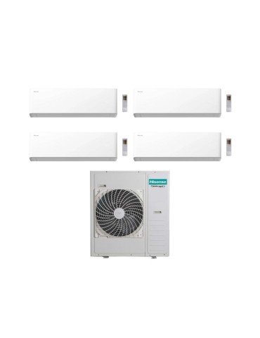 Hisense Climatizzatore UNI HB Quadri Split 7+9+9+18 con 5AMW125U4RTA Inverter Wi-Fi R-32 Classe A++