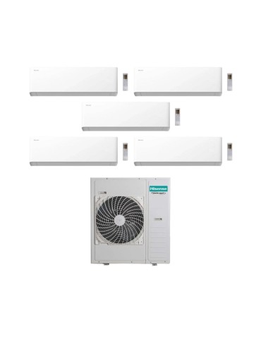 Hisense Climatizzatore UNI HB Penta Split 7+7+7+7+7 con 5AMW125U4RTA Inverter Wi-Fi R-32 Classe A++