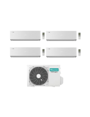 Hisense Climatizzatore Energy Pro X Quadri Split 9+9+9+9 con 5AMW105U4RQC Inverter Wi-Fi R-32 Classe A++