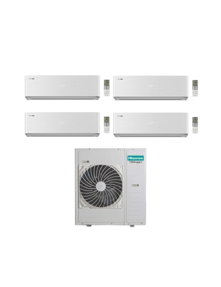 Hisense Climatizzatore Energy Pro X Quadri Split 9+9+9+9 con 5AMW125U4RTA Inverter Wi-Fi R-32 Classe A++