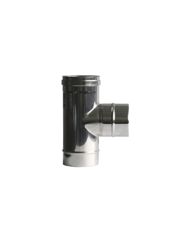 Raccord en T simple paroi en acier inox AISI 316L Ø 150 mm