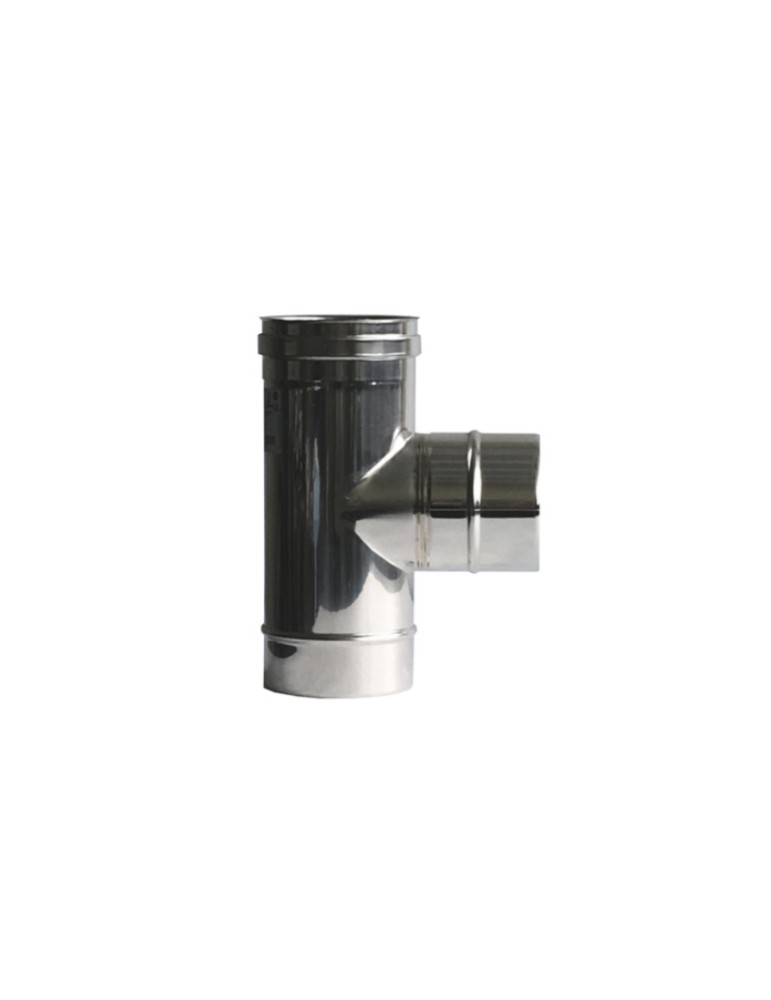 Raccord en T simple paroi en acier inox AISI 316L Ø 180 mm