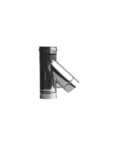 Tuyau Braga en acier inoxydable à simple paroi à 45° Ø 130 mm