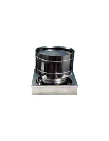 Chapeau coupe-vent en acier inoxydable Ø 250 mm avec base de 42 x 42 mm
