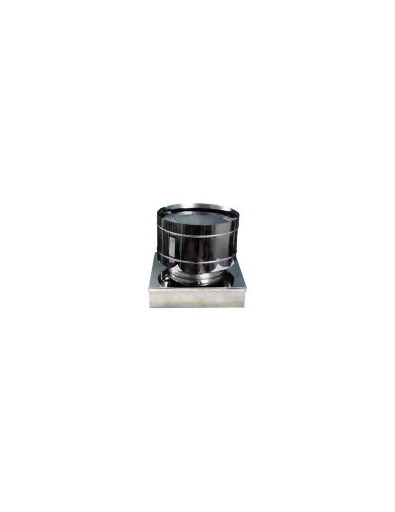 Chapeau coupe-vent en acier inoxydable Ø 250 mm avec base de 42 x 42 mm