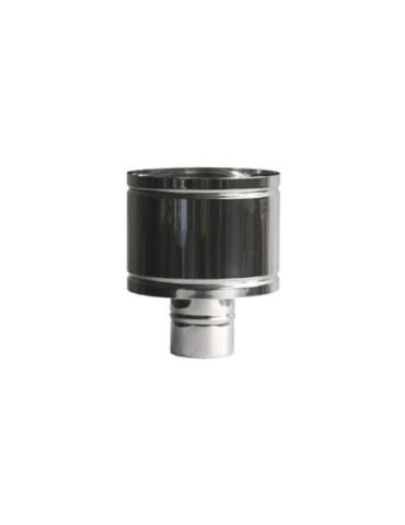 Chapeau coupe-vent en acier inoxydable à simple paroi Ø 350 mm pour cheminées et poêles