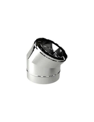 Courbe À 45° Pour Paroi Double En Acier Inoxydable Ø 100/150 mm Pour Conduits De Fumée