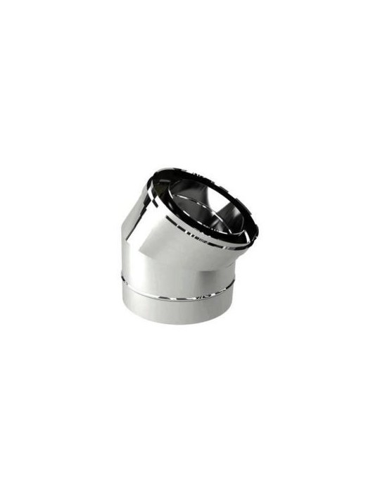 Courbe À 45° Pour Paroi Double En Acier Inoxydable Ø 180/230 mm Pour Conduits De Fumée