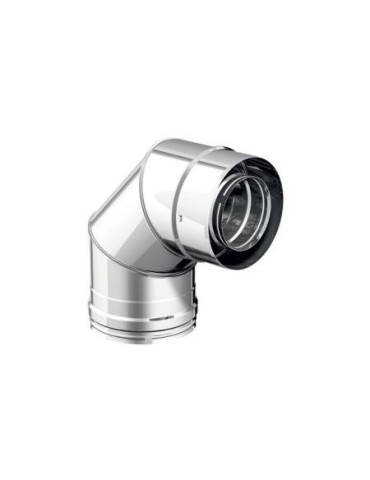 Courbe À 90° Pour Paroi Double En Acier Inoxydable Ø 180/230 mm Pour Conduits De Fumée
