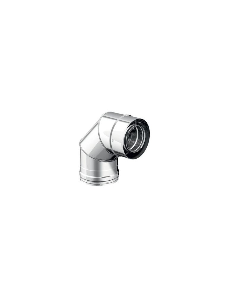 Courbe À 90° Pour Paroi Double En Acier Inoxydable Ø 180/230 mm Pour Conduits De Fumée