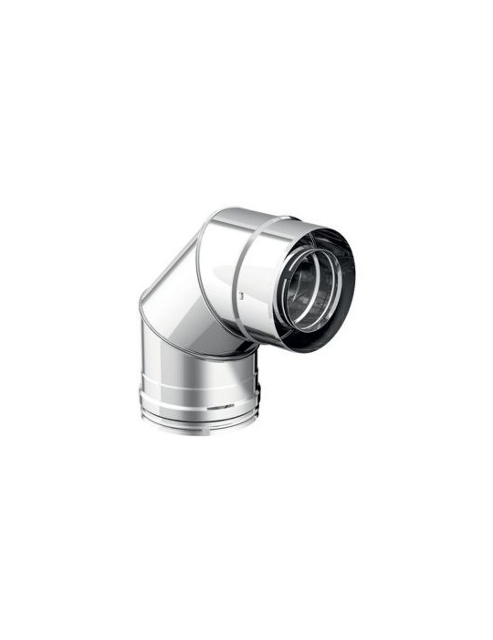 Courbe À 90° Pour Paroi Double En Acier Inoxydable Ø 350/400 mm Pour Conduits De Fumée