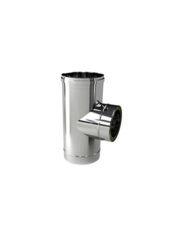 Raccord en T à 90° Pour Paroi Double En Acier Inoxydable Ø 250/300 mm Pour Conduits De Fumée