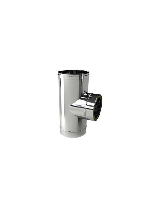 Raccord en T à 90° Pour Paroi Double En Acier Inoxydable Ø 250/300 mm Pour Conduits De Fumée