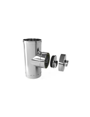 Élément de Contrôle à Double Paroi en Acier Inoxydable Ø 150/200 mm pour Conduits de Fumée