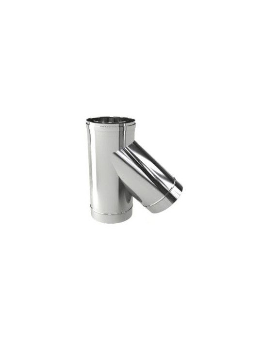 Raccord Braga à 45° à Double Paroi en Acier Inoxydable Ø 300/350 mm pour Conduits de Fumée