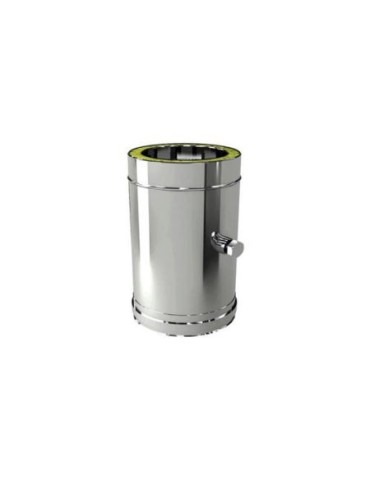 Élément de Contrôle des Fumées en Acier Inoxydable à Double Paroi Ø 100/150 mm Pour Conduits de Fumée