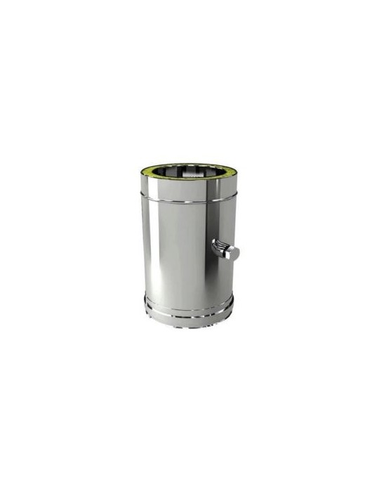 Élément de Contrôle des Fumées en Acier Inoxydable à Double Paroi Ø 100/150 mm Pour Conduits de Fumée