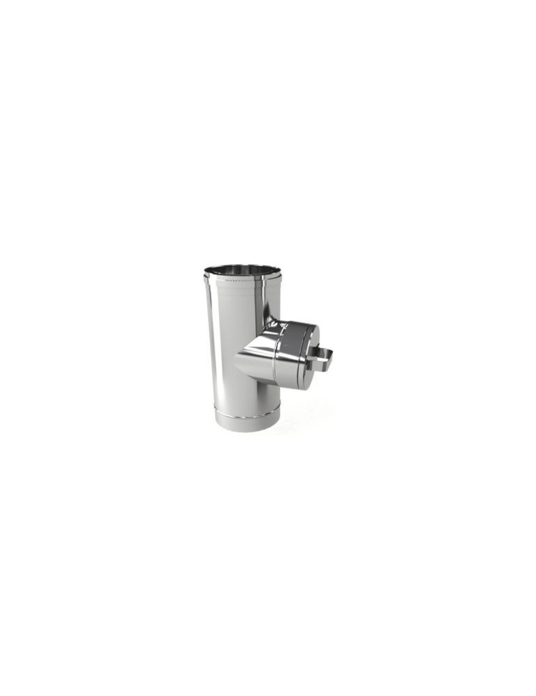 Chambre de Collecte des Fumées en Acier Inoxydable à Double Paroi Ø 350/400 mm pour Conduits de Fumée