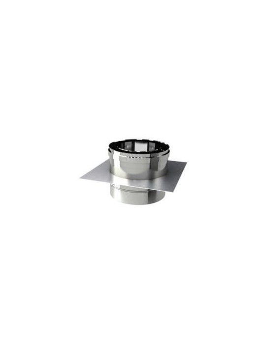 Plaque Intermédiaire Double Paroi en Acier Inoxydable Ø 350/400 mm pour Cheminées