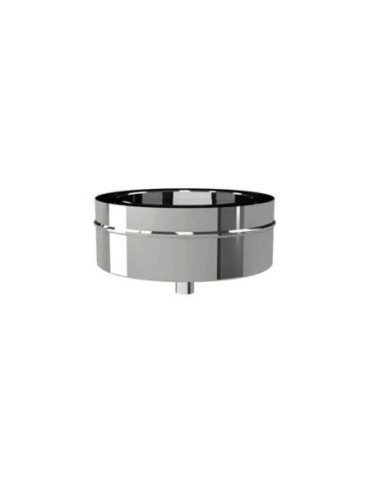 Bouchon d'Évacuation des Condensats en Acier Inoxydable à Double Paroi Ø 100/150 mm pour Conduits De Fumée