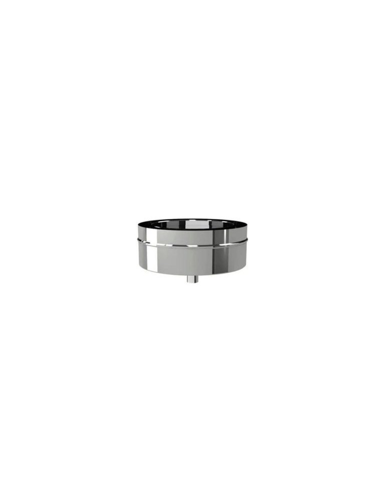 Bouchon d'Évacuation des Condensats en Acier Inoxydable à Double Paroi Ø 100/150 mm pour Conduits De Fumée