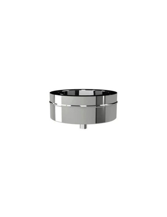 Bouchon d'Évacuation des Condensats en Acier Inoxydable à Double Paroi Ø 180/230 mm pour Conduits De Fumée
