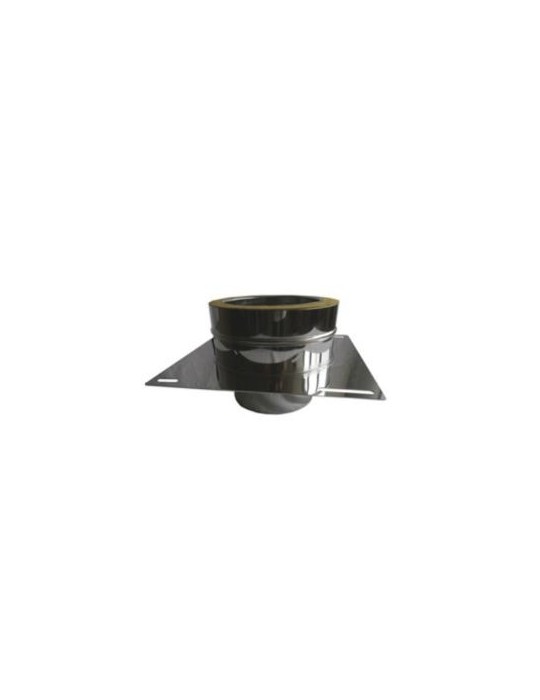 Plaque de Manchon Double Paroi en Acier Inoxydable WNI Ø 180 mm pour Cheminées