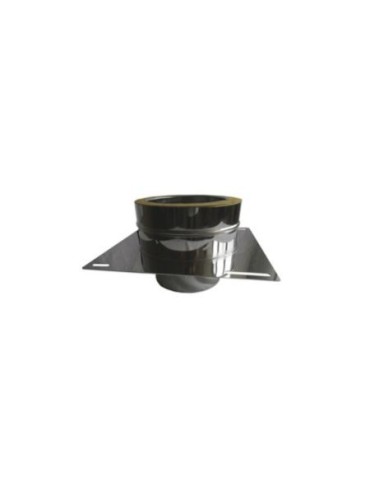 Plaque de Manchon Double Paroi en Acier Inoxydable WNI Ø 200 mm pour Cheminées