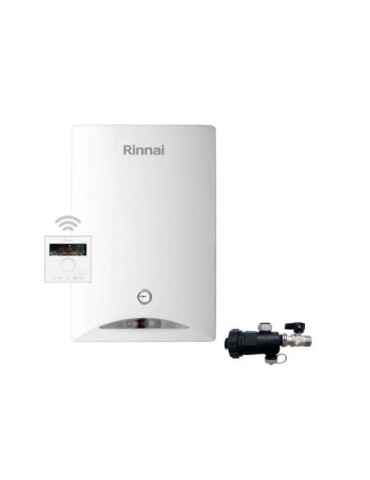 Rinnai Chaudière à Condensation Zen 34 kW GPL WI-FI faible NOx avec Kit d'évacuation des fumées et Balayeuse à Boue