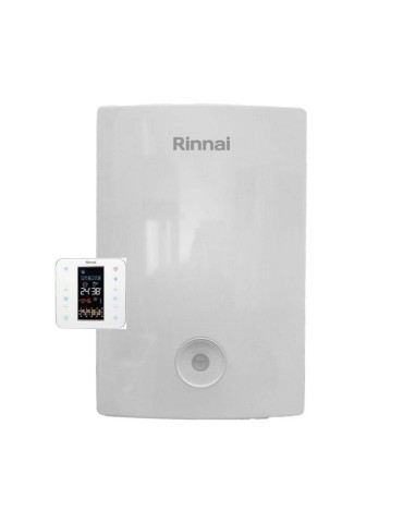 Rinnai Chaudière à Condensation Momiji 29 kW avec Thermostat Wi-Fi Méthane Low NOx avec Kit d'Évacuation