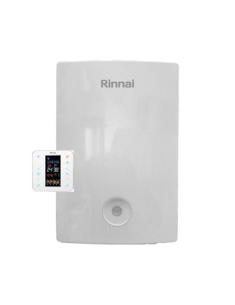 Rinnai Chaudière à Condensation Momiji 29 kW avec Thermostat Wi-Fi Méthane Low NOx avec Kit d'Évacuation