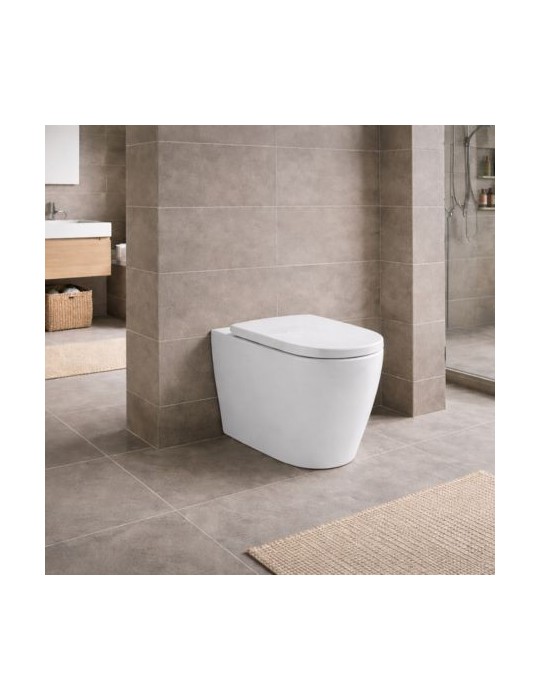 Wc Sur Pied Azzurra Easy Clean, Collection Comoda, 54 Cm, CéRamique Blanche
