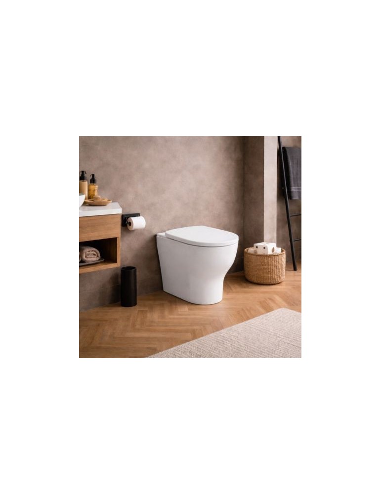 Wc Sur Pied Azzurra Ceramica Easy Clean, Collection Pratical, CéRamique Blanche