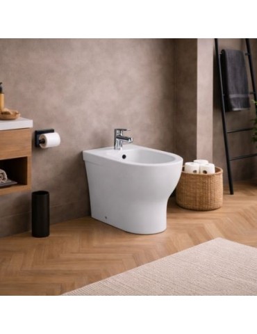 Bidet Monotrou Sur Pied Azzurra Ceramica Collection Pratica CéRamique Blanche