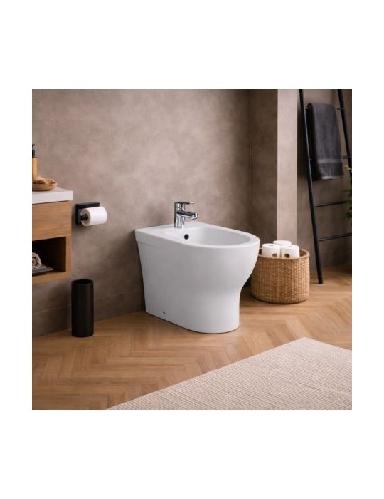 Bidet Monotrou Sur Pied Azzurra Ceramica Collection Pratica CéRamique Blanche