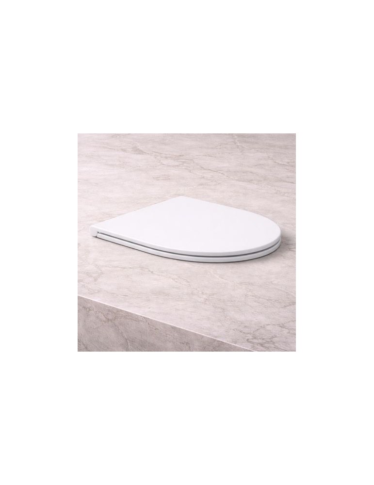 Abattant De Toilette Azzurra Ceramica à Fermeture Amortie, Collection Pratique, MatéRiau Thermodurcissable