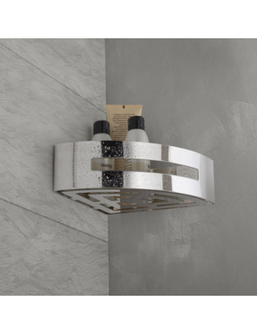 éTagèRe D'Angle De Douche Gedy En Acier Inoxydable Chromé, Gamme PoséIdon
