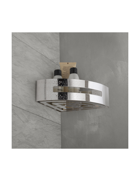 éTagèRe D'Angle De Douche Gedy En Acier Inoxydable Chromé, Gamme PoséIdon
