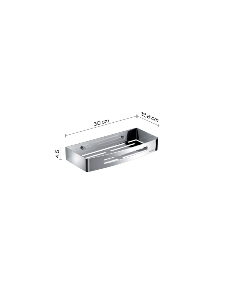 Gedy Porte-Objets Rectangulaire Douche Inox Chrome Nerva | Megaclima.fr