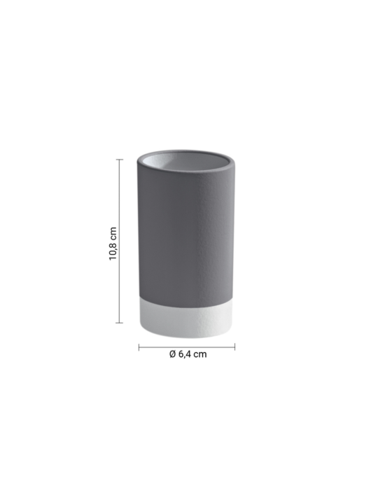 Gedy Porte-Brosses à Dents Céramique Grise New Mizar | Megaclima.fr