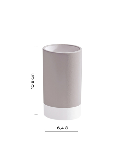 Gedy Porte-Brosses à Dents Céramique Taupe New Mizar | Megaclima.fr